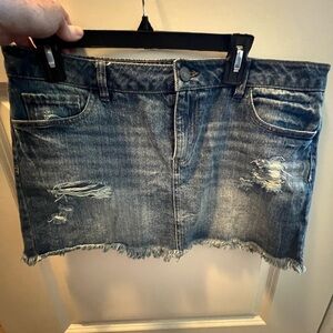 Jean mini skirt